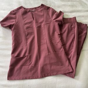 SOLD Mandala Scrub set joggers mauve